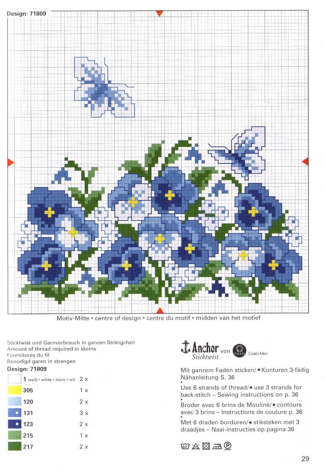 Schema punto croce Cuscini natura 2