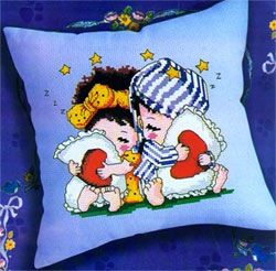 Schema punto croce Cuscino asiatico