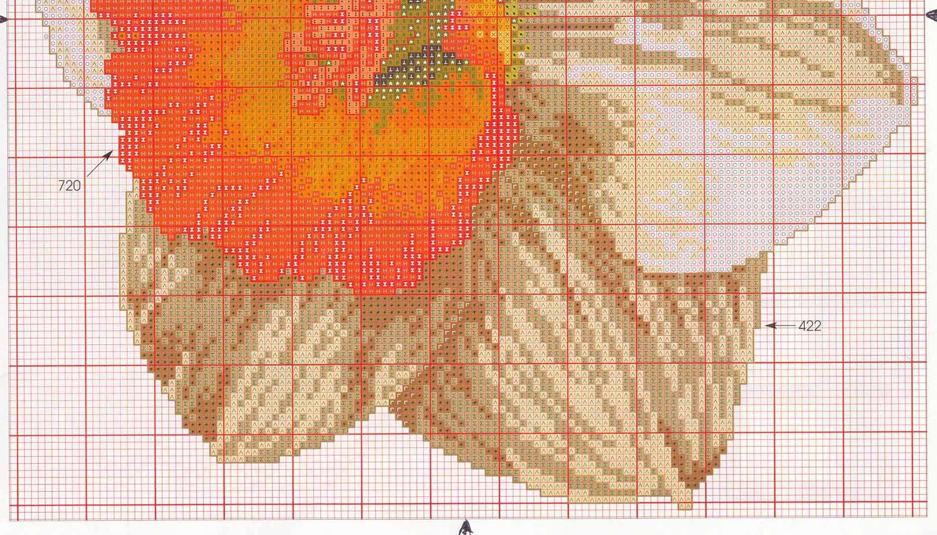 Schema punto croce Cuscino bianco 2