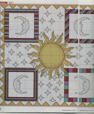 Schema punto croce Cuscino esoterico 1
