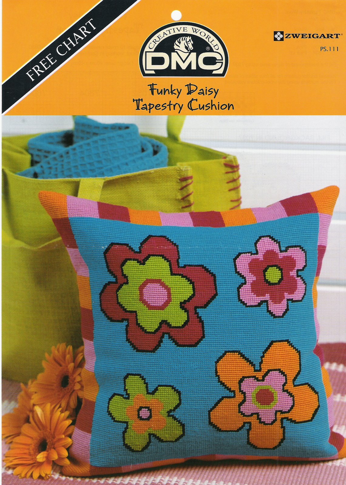 Schema punto croce Cuscino fiorellini