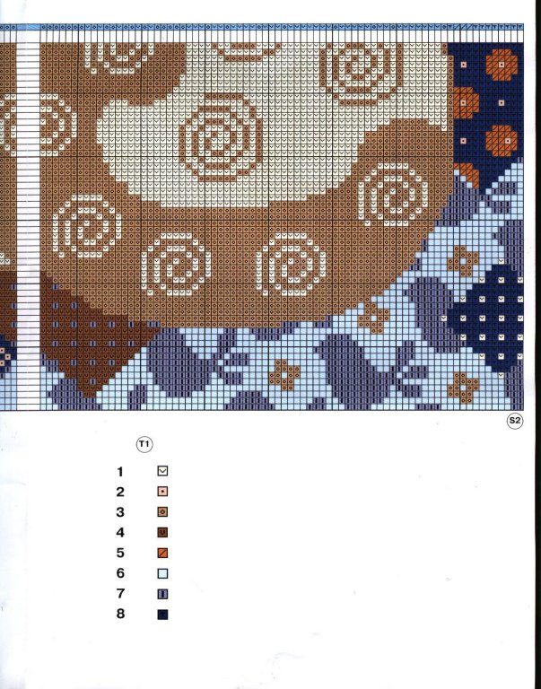 Schema punto croce Cuscino gatto 4