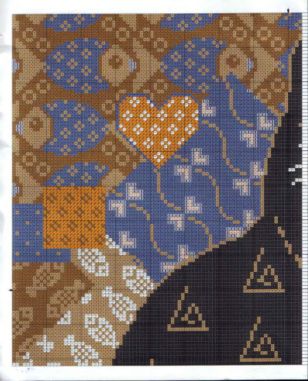 Schema punto croce Cuscino gattone 1