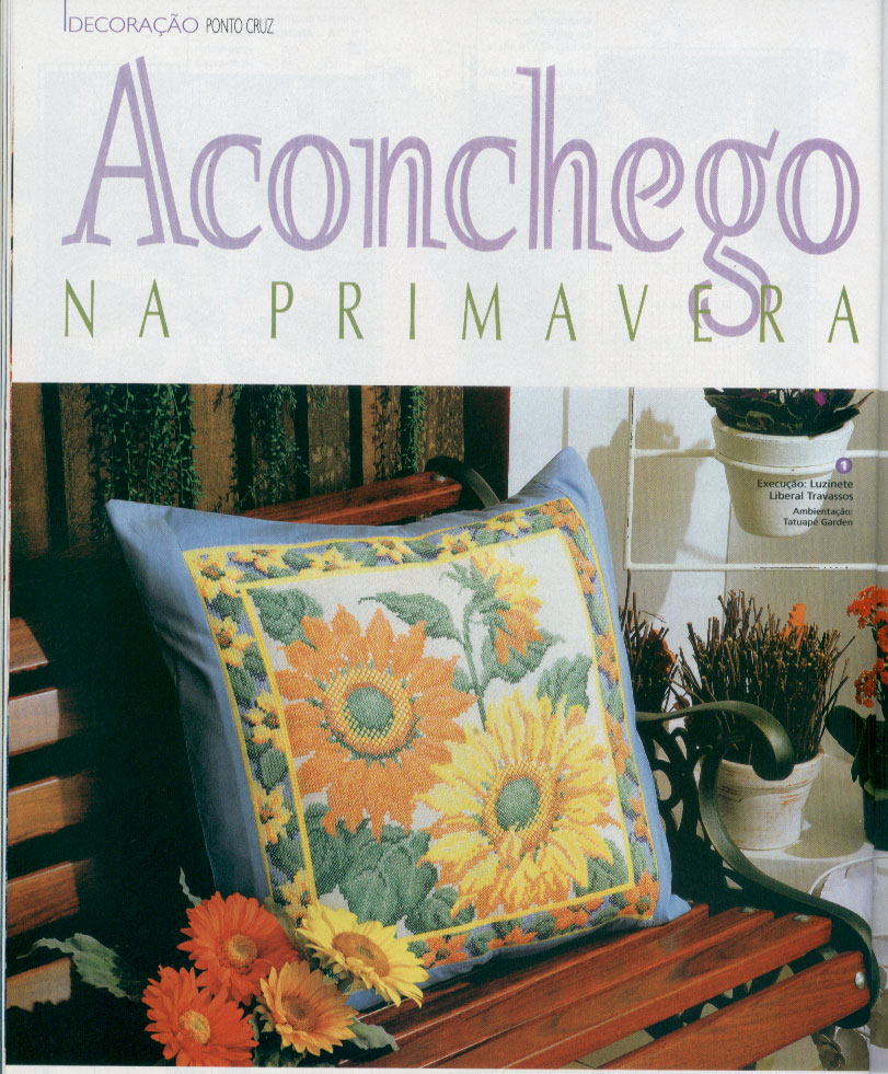 Schema punto croce Cuscino margherite