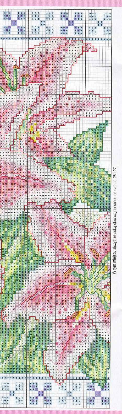 Schema punto croce Cuscino orchidee 2