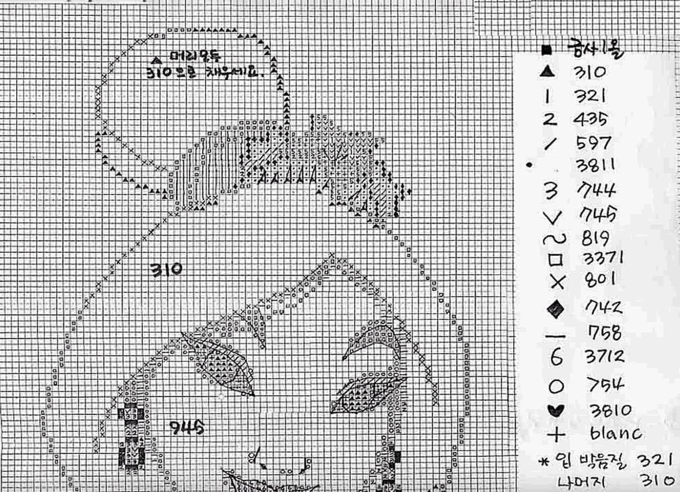 Schema punto croce Cuscino principessa 1