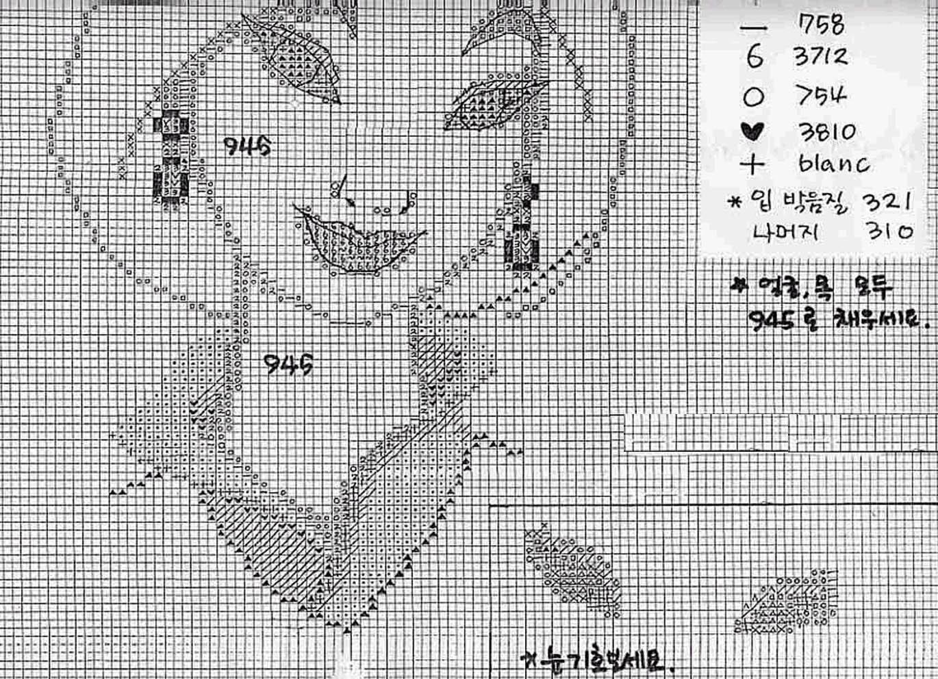 Schema punto croce Cuscino principessa 2