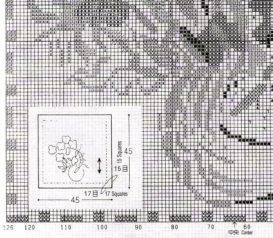 Schema punto croce Cuscino stilizzato 4