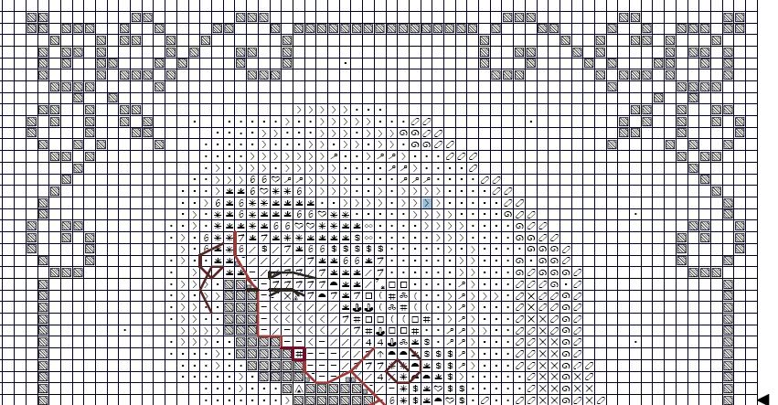 Schema punto croce Dama blu 2