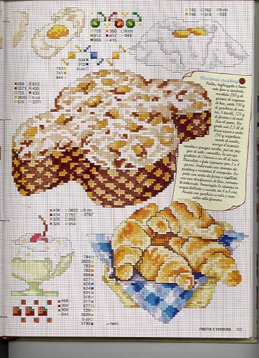 Schema punto croce Dolce colomba