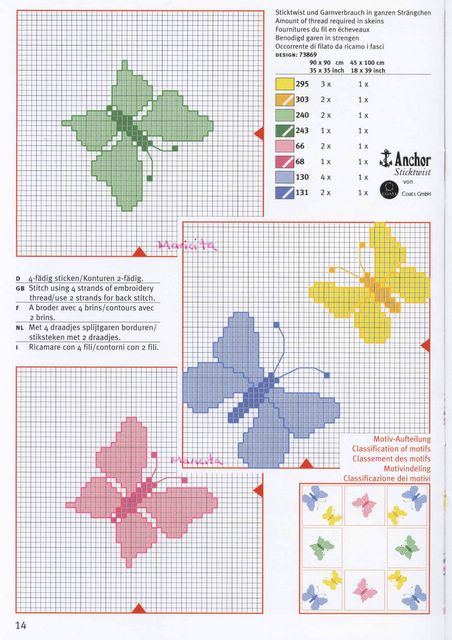 Schema punto croce Farfalle 1174111628