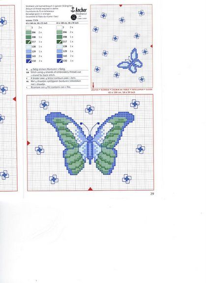 Schema punto croce Farfallina