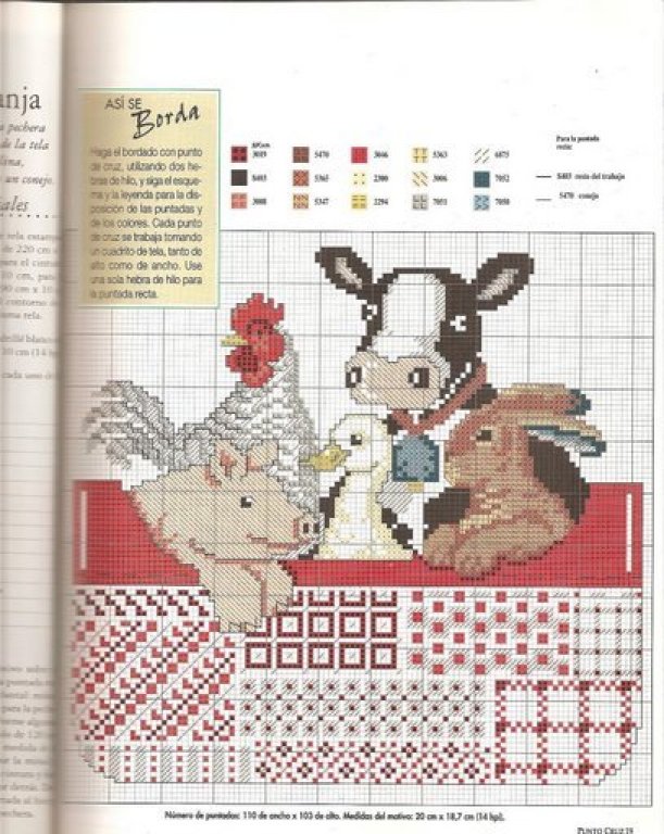 Schema punto croce Fattoria