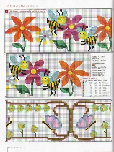 Schema punto croce Fiorellini