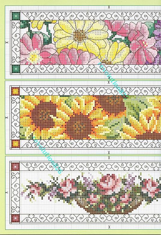 Schema punto croce Fiori s1