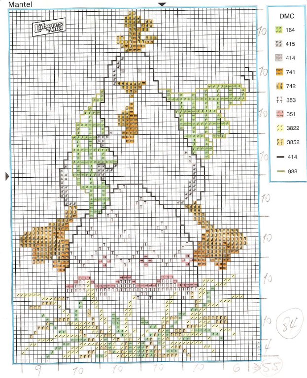 Schema punto croce Gallina fa uovo