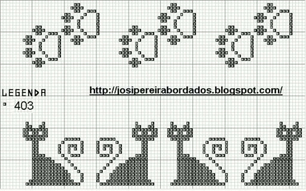 Schema punto croce Gatti orme