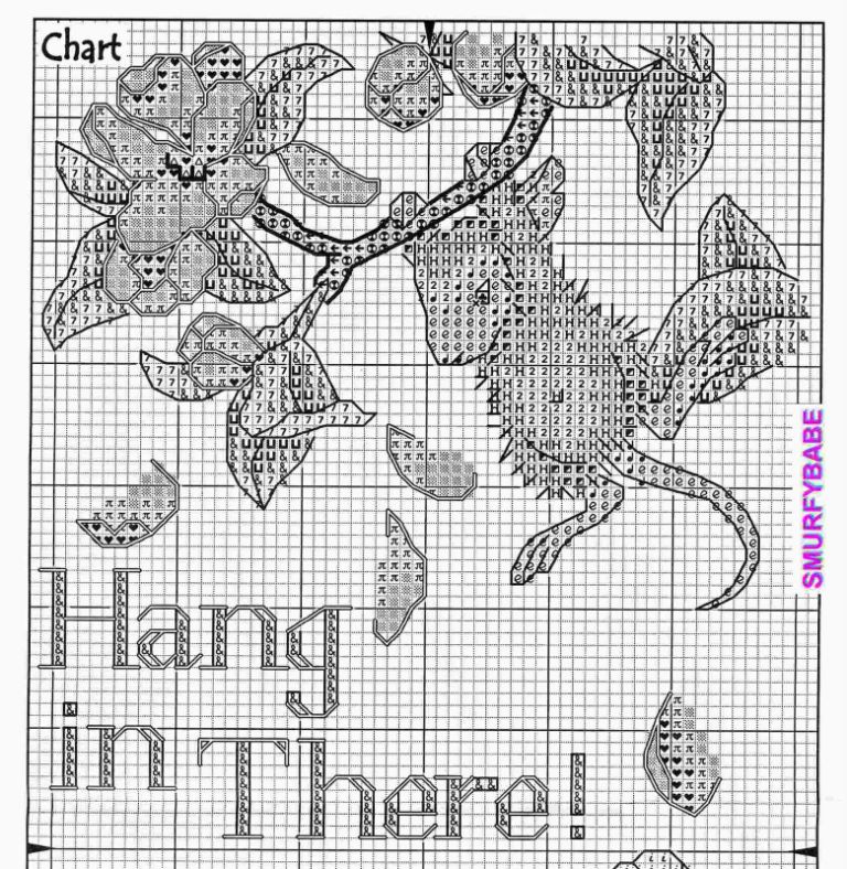 Schema punto croce Hang in there 1