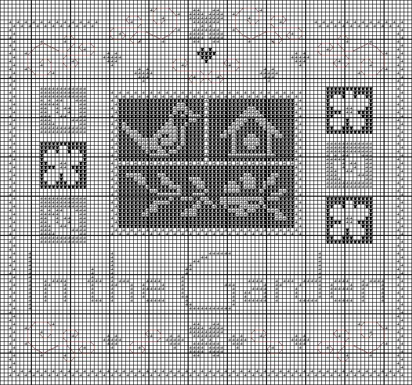 Schema punto croce In giardino