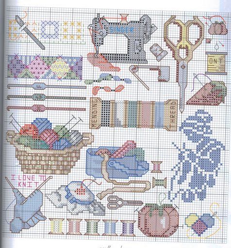 Schema punto croce Lavori femminili