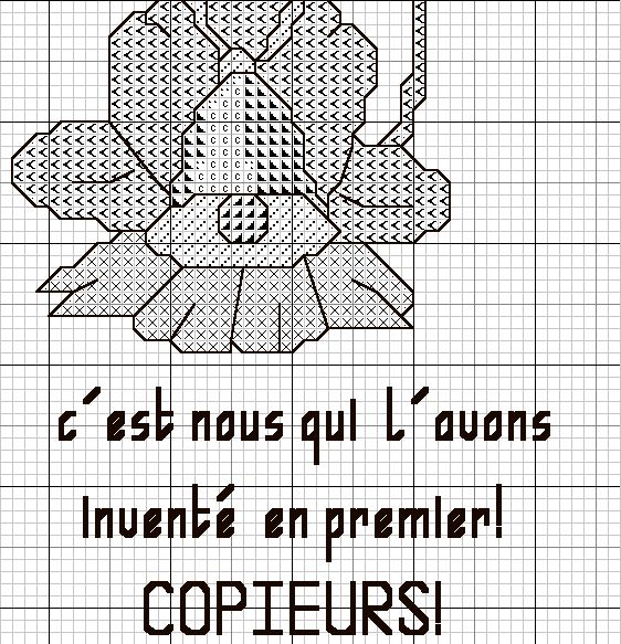 Schema punto croce Mucca piercing 2