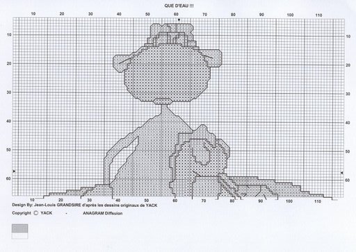 Schema punto croce Mucca salvagente 1