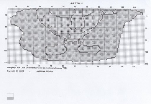 Schema punto croce Mucca salvagente 2