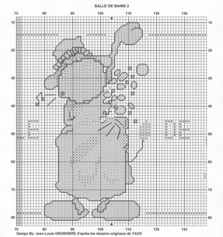 Schema punto croce Mucche toilette 2