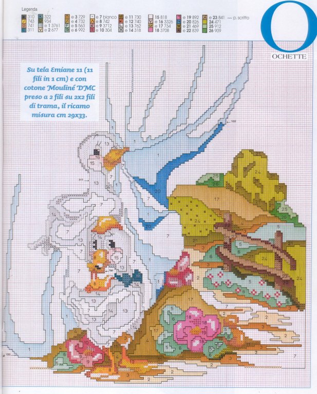 Schema punto croce Ochette 1