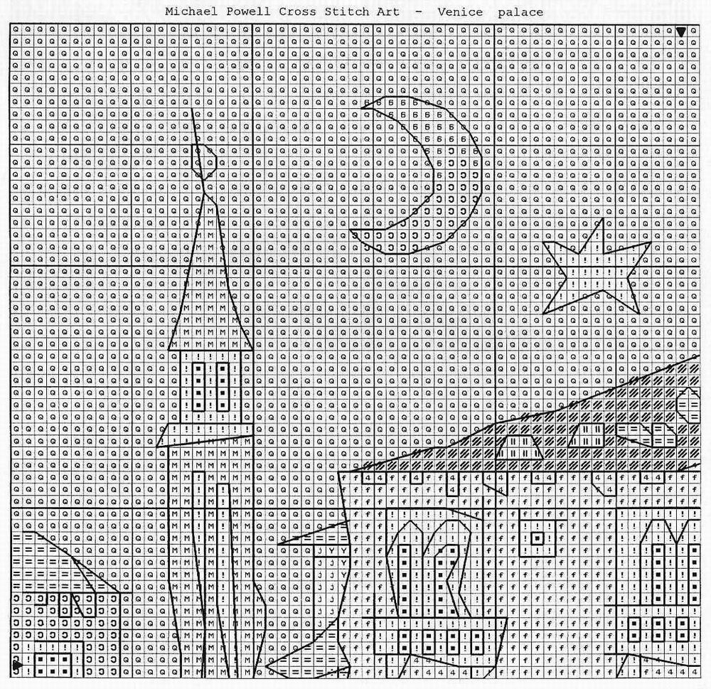 Schema punto croce Palazzo veneziano 2