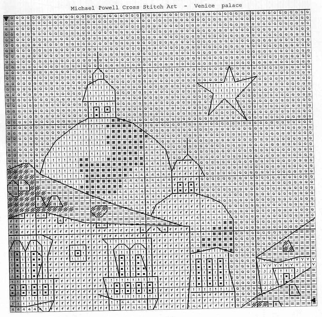 Schema punto croce Palazzo veneziano 4