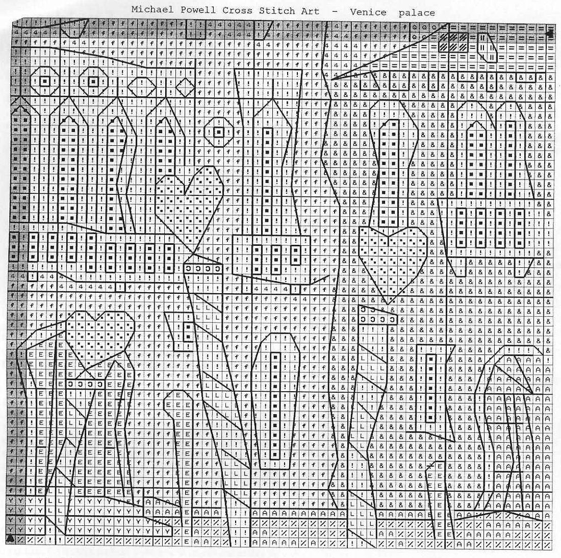 Schema punto croce Palazzo veneziano 5