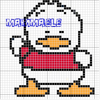 Schema punto croce Paperotto ele 3