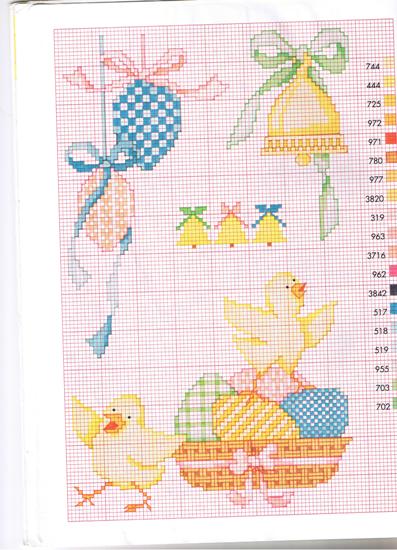 Schema punto croce Pasqua 3