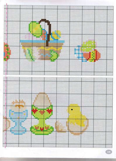 Schema punto croce Pasqua 6