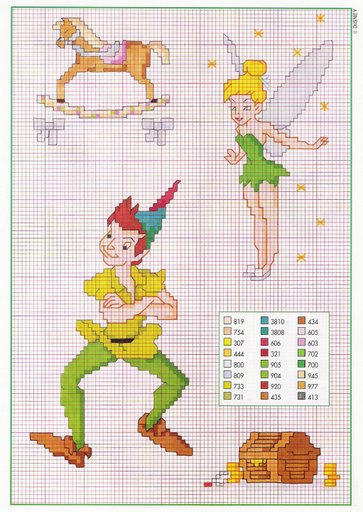 Schema punto croce Peter pan 1