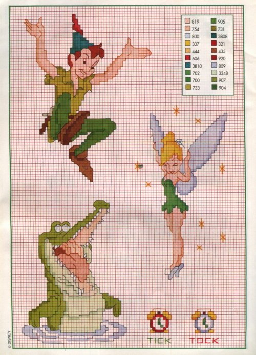 Schema punto croce Peter pan 4