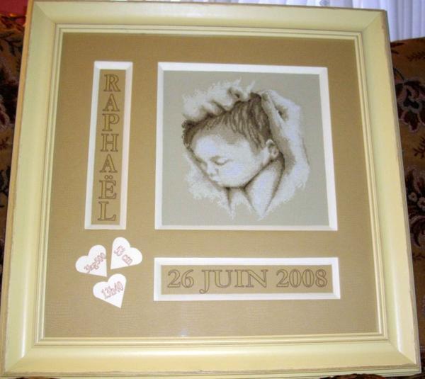 Schema punto croce Quadro nascita