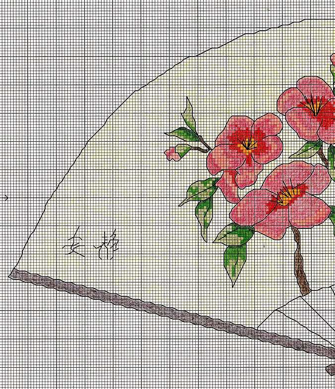 Schema punto croce Rose 1