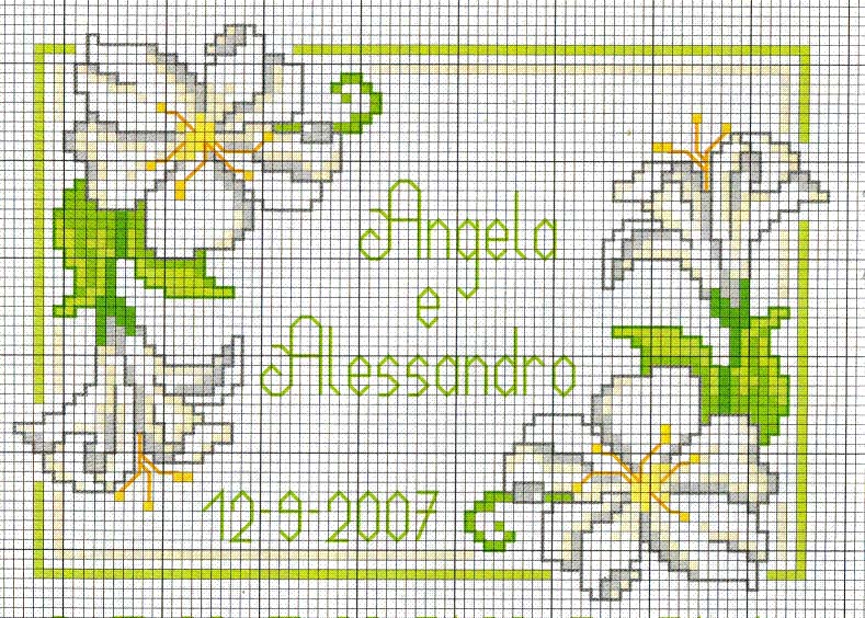 Schema punto croce Scritte innamorati 1