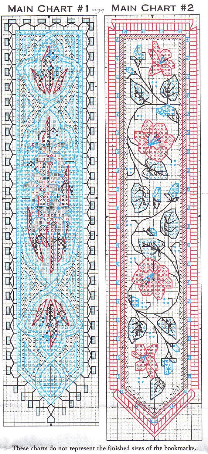 Schema punto croce Segnalibri 3