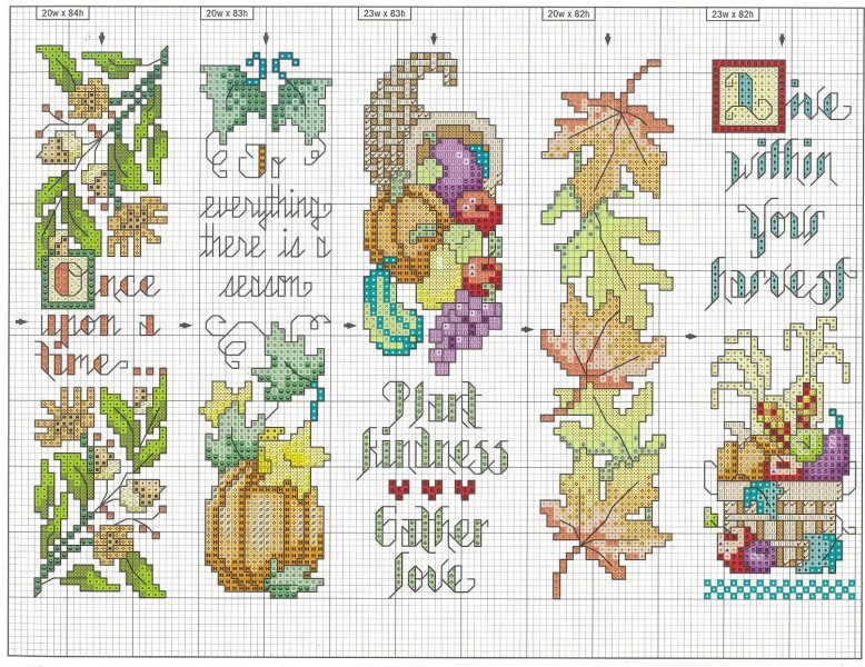 Schema punto croce Segnalibri 4