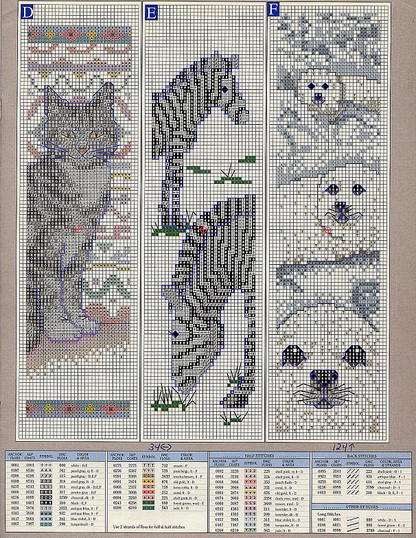 Schema punto croce Segnalibri 6