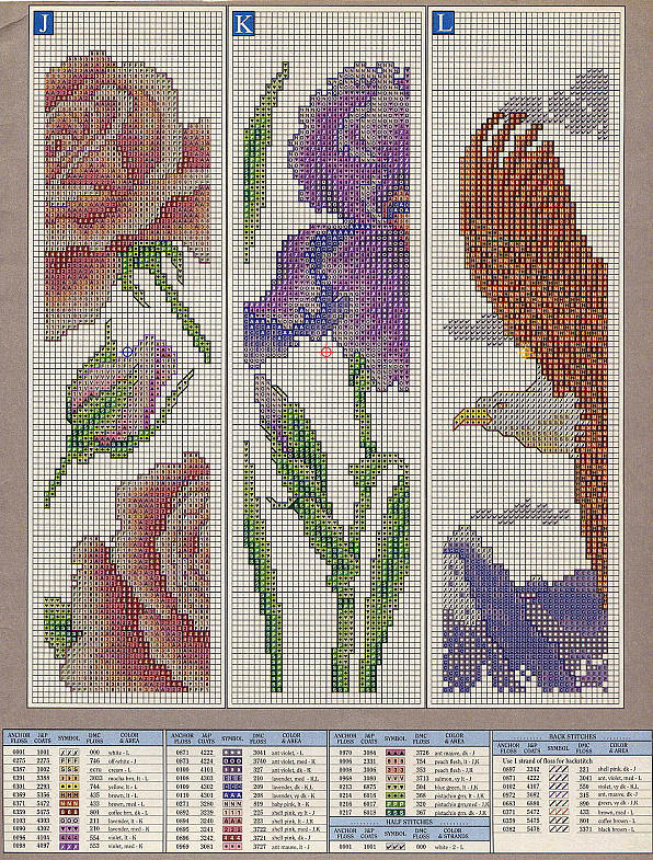 Schema punto croce Segnalibri 9