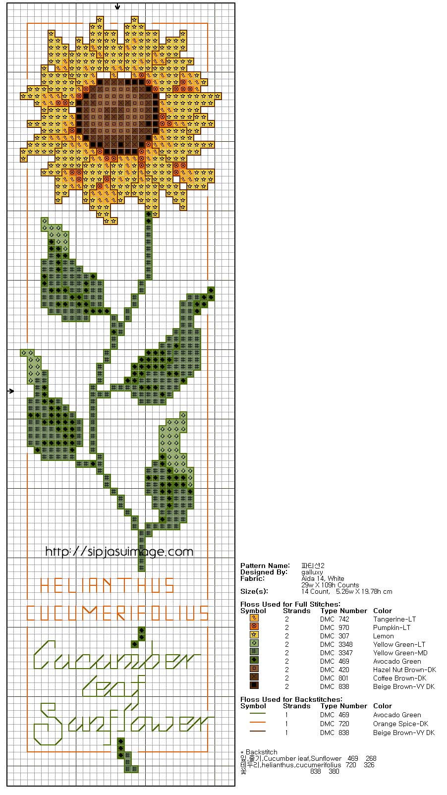 Schema punto croce Segnalibro tulipano