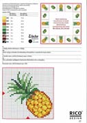 Schema punto croce ananas