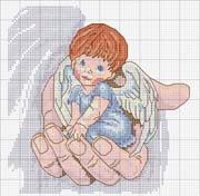 Schema punto croce Angioletto 2