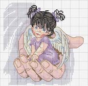 Schema punto croce Angioletto 3