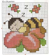 Schema punto croce ape nanna