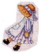 Schema punto croce bambolina semiseduta